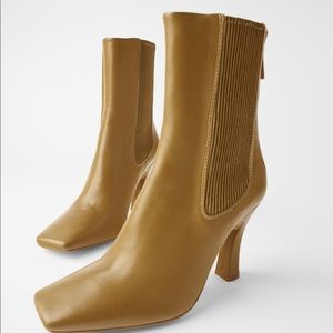 ZARA HIGH-HEELED LEATHER ANKLE BOOTS #Cybermondaysale
